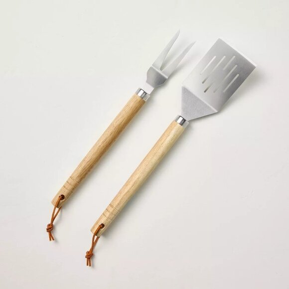 2pc Spatula & Fork Grill Tool Set - Hearth & Hand Magnolia Target Summer 2024 - Picture 1 of 5